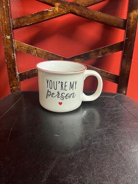 You're My Person Ceramic Mug - White with Red Accent